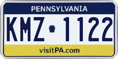 PA license plate KMZ1122