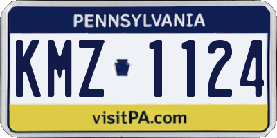 PA license plate KMZ1124
