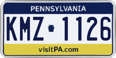 PA license plate KMZ1126