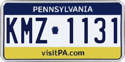 PA license plate KMZ1131