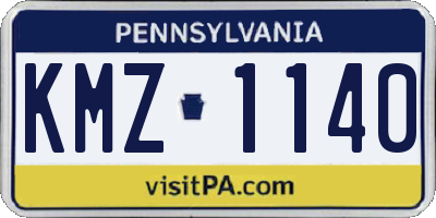 PA license plate KMZ1140