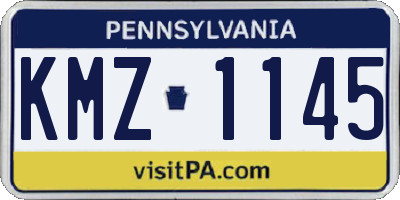 PA license plate KMZ1145