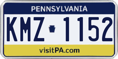 PA license plate KMZ1152