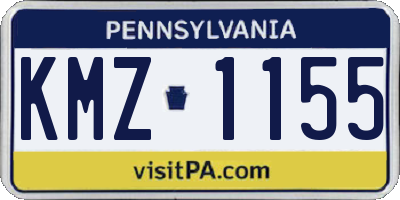 PA license plate KMZ1155