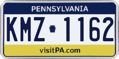 PA license plate KMZ1162