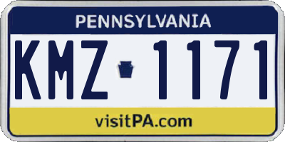 PA license plate KMZ1171