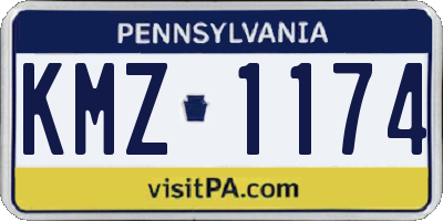 PA license plate KMZ1174