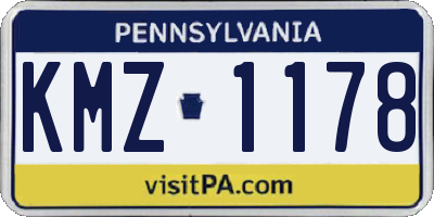 PA license plate KMZ1178