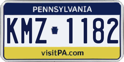 PA license plate KMZ1182