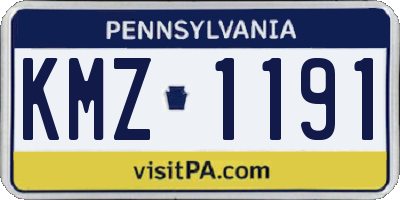 PA license plate KMZ1191