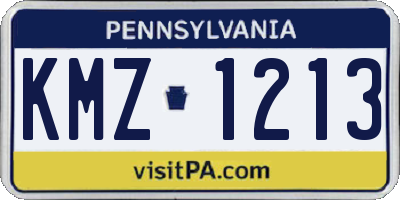 PA license plate KMZ1213