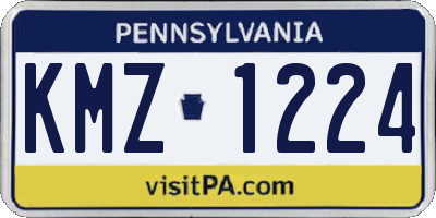 PA license plate KMZ1224