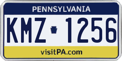 PA license plate KMZ1256
