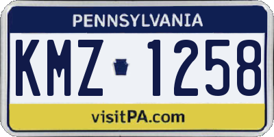 PA license plate KMZ1258