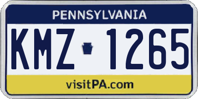 PA license plate KMZ1265