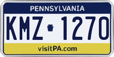 PA license plate KMZ1270