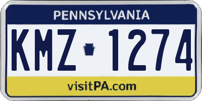 PA license plate KMZ1274