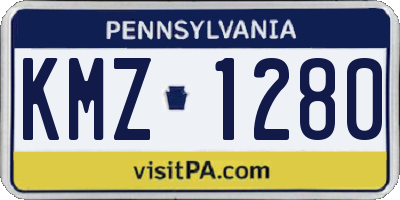 PA license plate KMZ1280