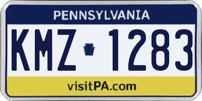 PA license plate KMZ1283