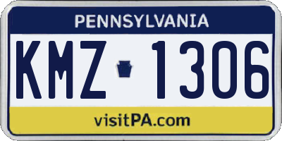PA license plate KMZ1306