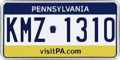 PA license plate KMZ1310