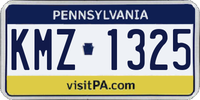 PA license plate KMZ1325