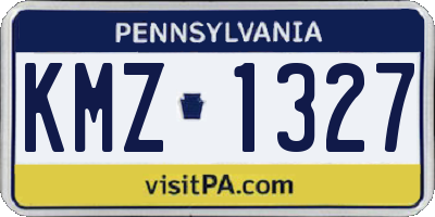 PA license plate KMZ1327