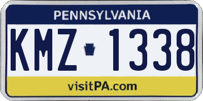 PA license plate KMZ1338