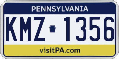 PA license plate KMZ1356