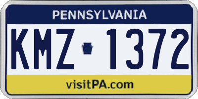 PA license plate KMZ1372