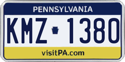 PA license plate KMZ1380