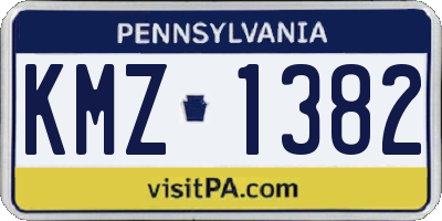 PA license plate KMZ1382