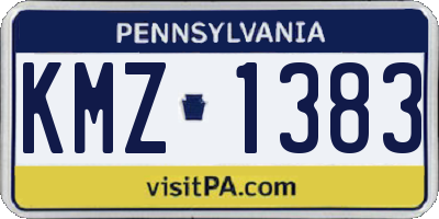 PA license plate KMZ1383