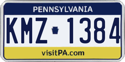 PA license plate KMZ1384