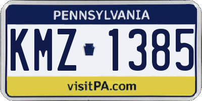 PA license plate KMZ1385