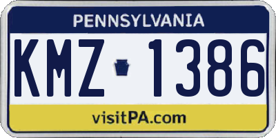 PA license plate KMZ1386