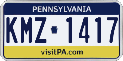 PA license plate KMZ1417