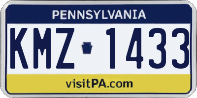 PA license plate KMZ1433