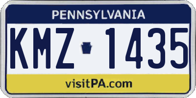 PA license plate KMZ1435