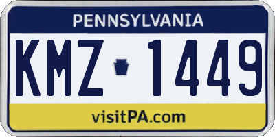 PA license plate KMZ1449