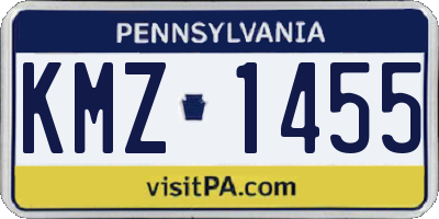 PA license plate KMZ1455