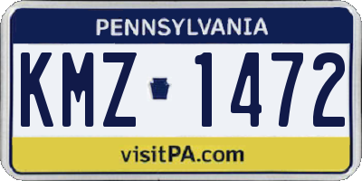 PA license plate KMZ1472