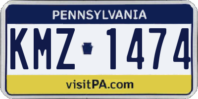 PA license plate KMZ1474