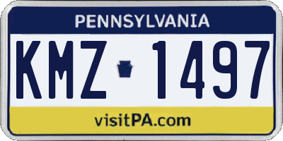 PA license plate KMZ1497
