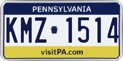 PA license plate KMZ1514