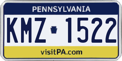 PA license plate KMZ1522