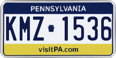 PA license plate KMZ1536