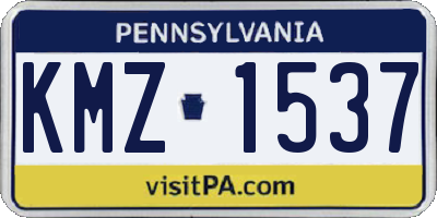 PA license plate KMZ1537