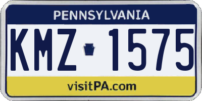PA license plate KMZ1575