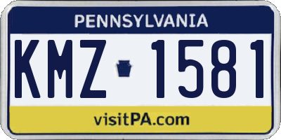 PA license plate KMZ1581
